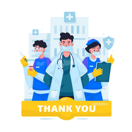 Merci docteur et infirmière  Illustration