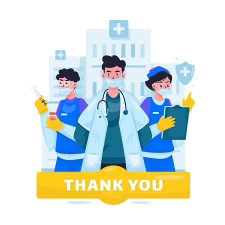 Merci docteur et infirmière  Illustration