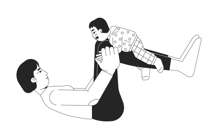 Mère jouant avec son enfant  Illustration