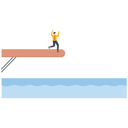 Mergulhando na água  Ilustração