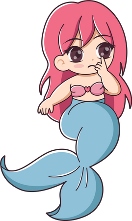 Mermaid Character  Illustration