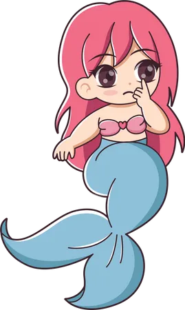 Mermaid Character  Illustration