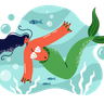illustrations for mermaid life