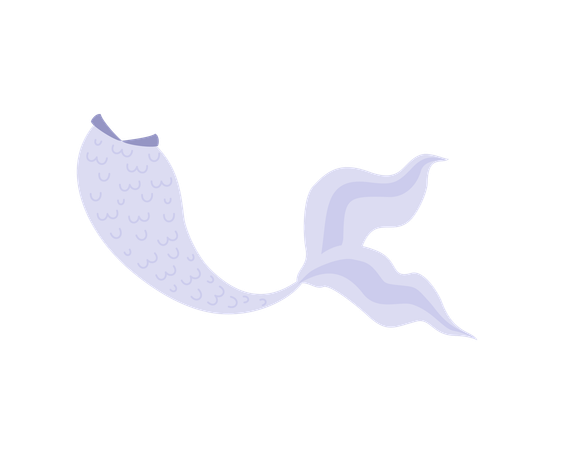 Mermaid tail in purple color  Illustration