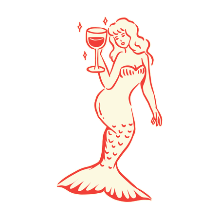 Mermaid-themed girl  Illustration