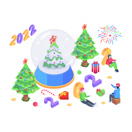Merry Christmas 2022 Illustration