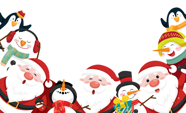 Merry Christmas and happy new year banner  Illustration