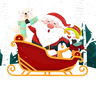 merry christmas banner illustration free download