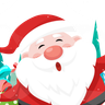 illustration for santa claus with preset box