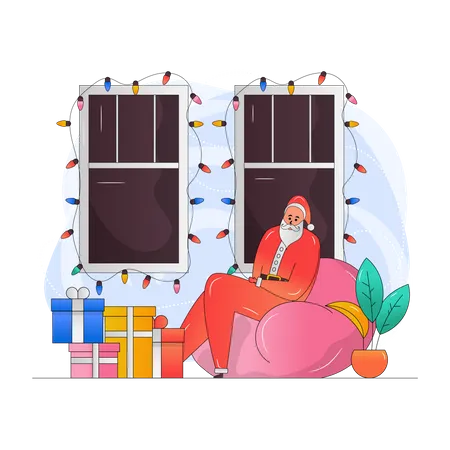 Merry Christmas santa  Illustration