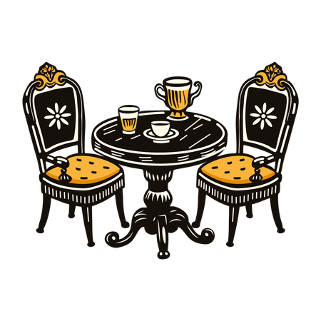 Mesa de café  Ilustração