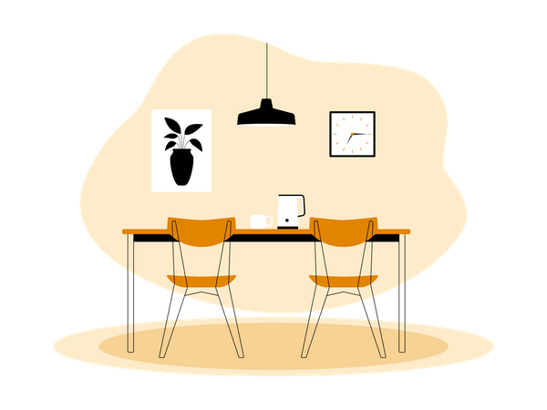 Mesa de jantar  Ilustração
