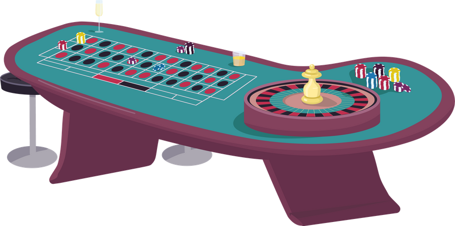 Mesa de ruleta  Ilustración