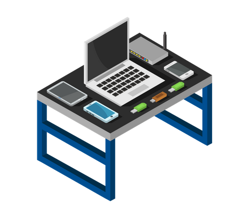 Mesa para laptop  Ilustração