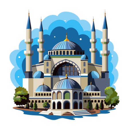 Mesquita da Turquia  Ilustração