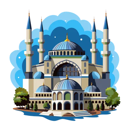 Mesquita da Turquia  Ilustração