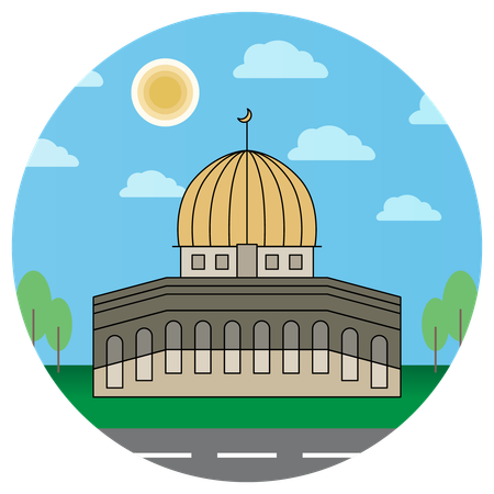 Mesquita Al Aqsa Jerusalém  Ilustração