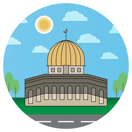 Mesquita Al Aqsa Jerusalém  Ilustração