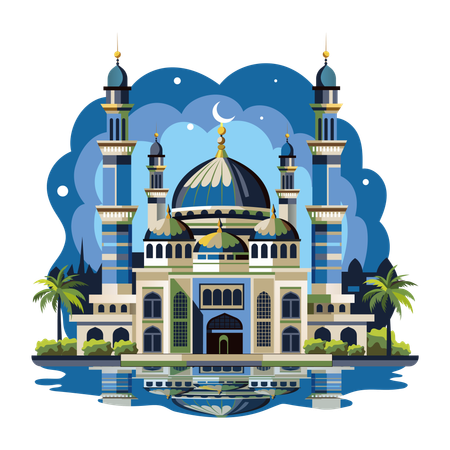 Mesquita de sharjah  Ilustração