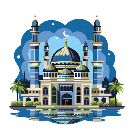 Mesquita de sharjah  Ilustração