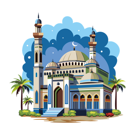 Mesquita tradicional  Ilustração