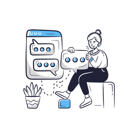 Message Chat  Illustration