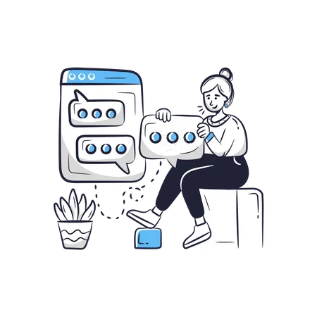 Message Chat  Illustration