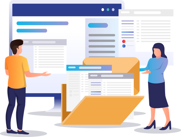 Message Folder  Illustration