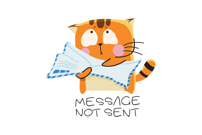 Message Not Sent  Illustration