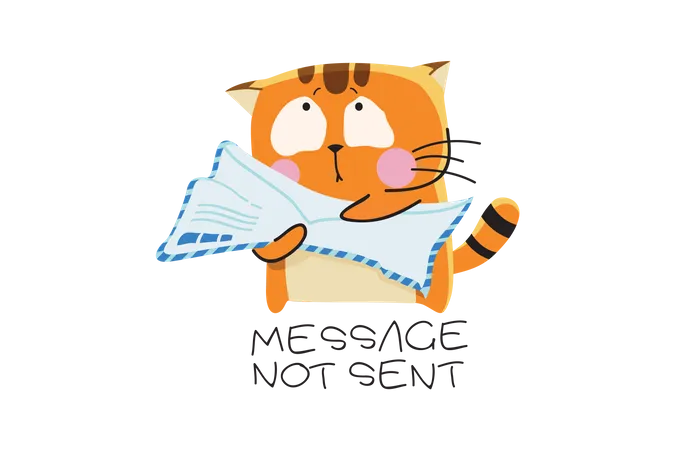 Message Not Sent  Illustration