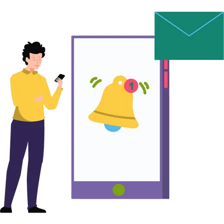 Message notification  Illustration