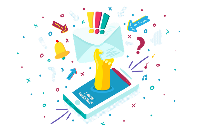 Message notification  Illustration