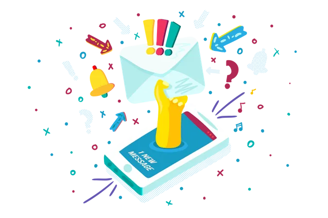 Message notification  Illustration