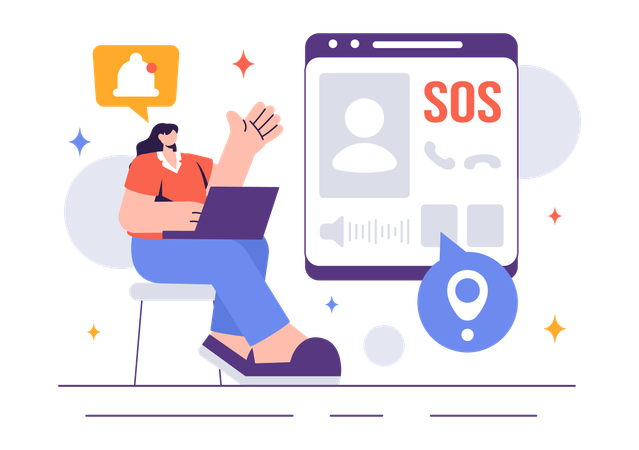 Message SOS  Illustration