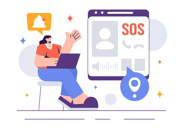 Message SOS  Illustration