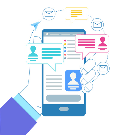 Messages marketing ou notifications  Illustration