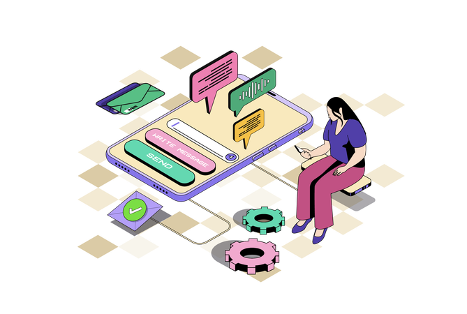 Messaging Services  Illustration