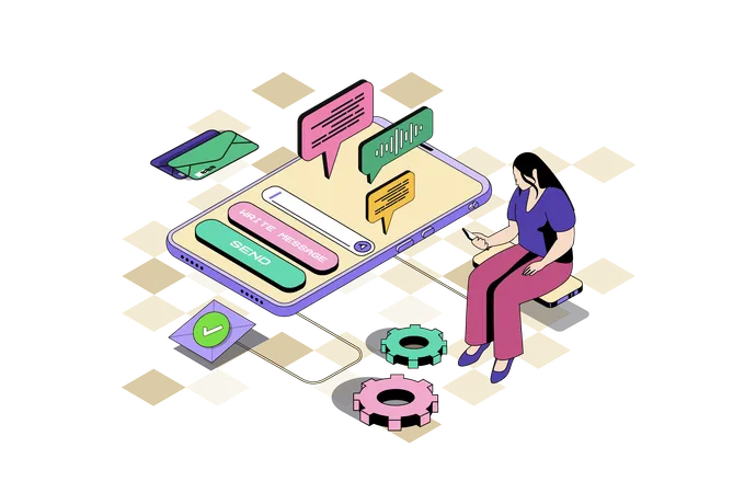 Messaging Services  Illustration