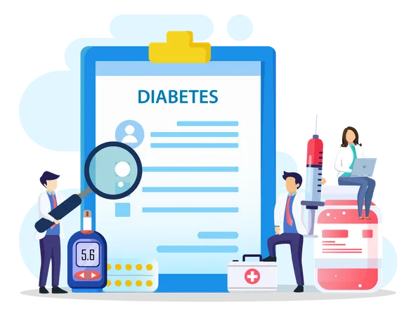 Mesure du niveau de glucose  Illustration