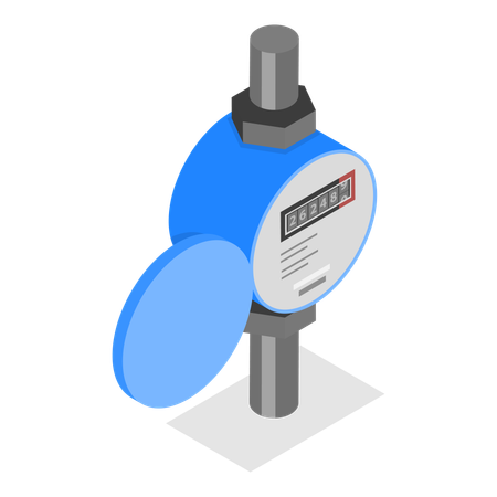 Mesure de l'eau et de l'électricité  Illustration