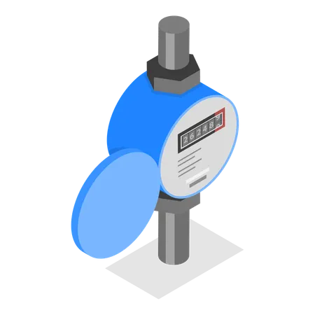 Mesure de l'eau et de l'électricité  Illustration