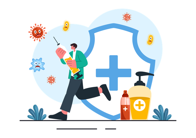 Mesures antibactériennes  Illustration