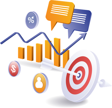 Metas avançadas de análise de negócios  Ilustração
