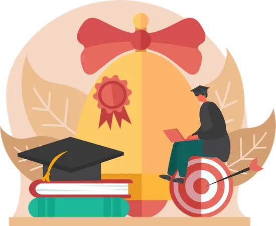 Alvo de estudo de graduação  Ilustração