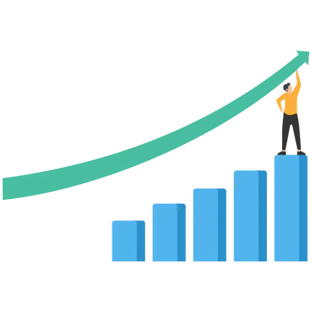 Estratégia de sucesso de negócios de meta  Ilustração