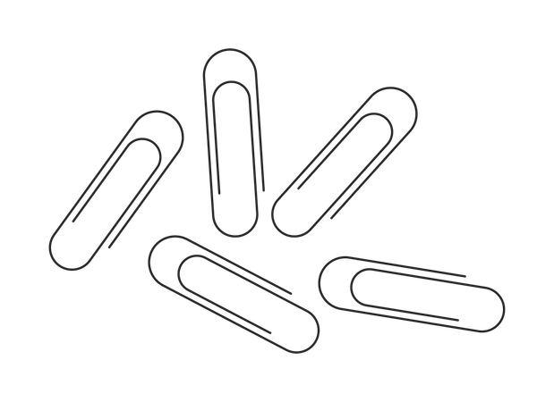 Metal paper clips  Illustration