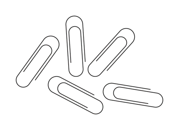 Metal paper clips  Illustration