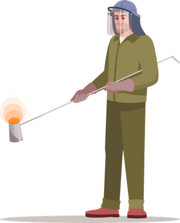 Metallurgy factory worker  일러스트레이션