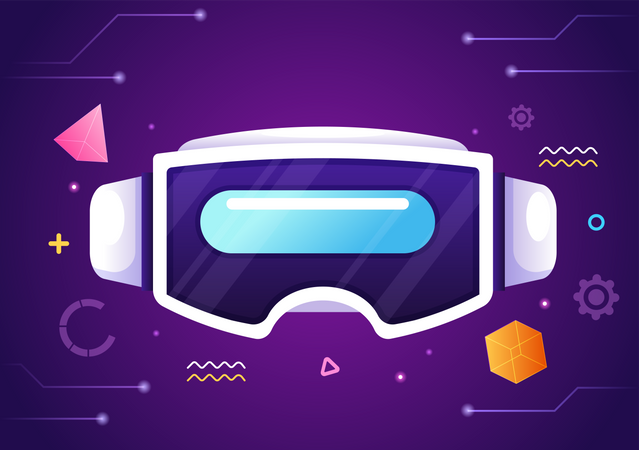 Metaverse Digital Virtual Reality Illustration  Illustration