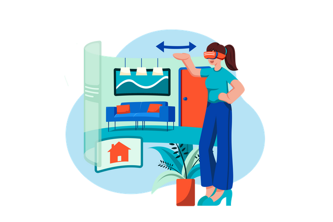 Metaverse home tour  Illustration